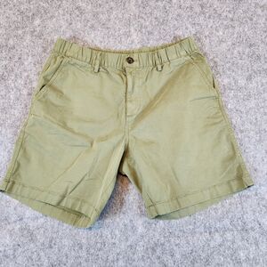 Bear Bottom Shorts Mens Large Green Elastic Waist Chino Casual Preppy Pockets